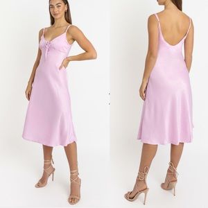SHOWPO Midi Satin Slip Dress “Toss The Dice Dress” Size 2 in Lilac